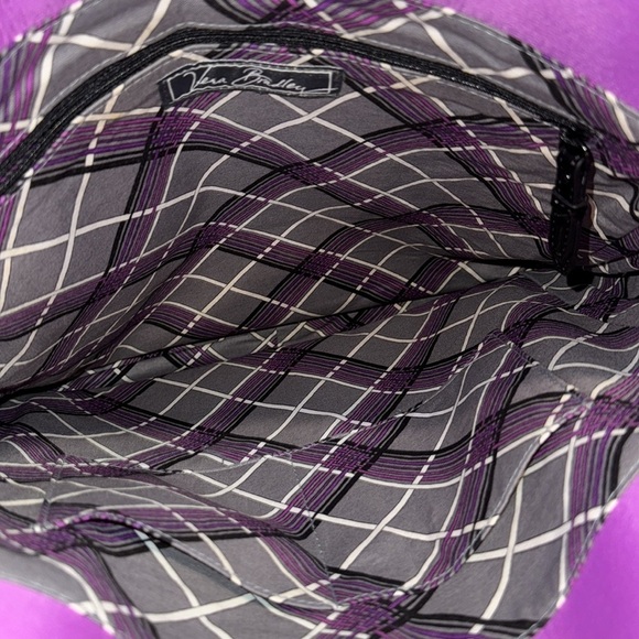 Vera Bradley Women’s Tote Bag – Purple Nylon with Patent Leather Trim - Picture 10 of 13